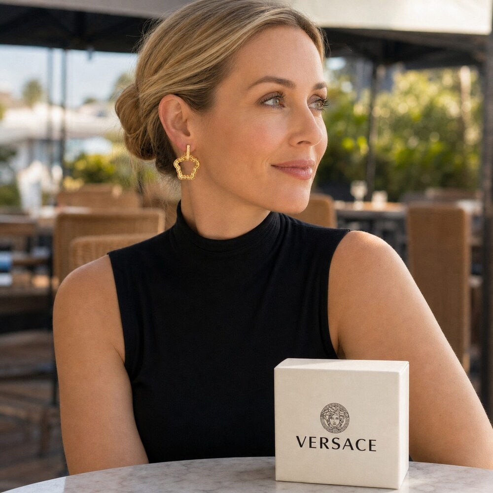 Versace Bold Statement Earrings Style 4 | New with Box - Picture 9 of 9